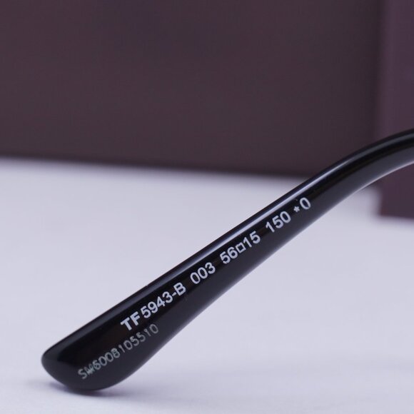 Tom Ford FT5943-B 003 Aviator Eyeglasses 56mm - Black/Gold/Blue Light Block - Picture 8 of 8